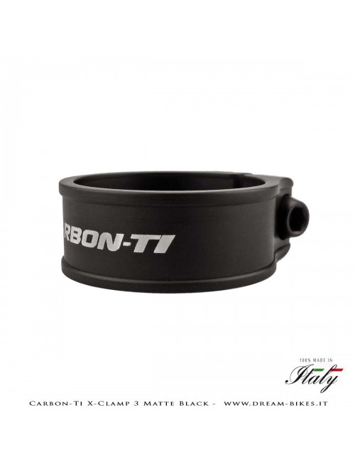 Carbon-Ti X-Clamp 3 Matte Black Ultralight Seatpost Clamp
