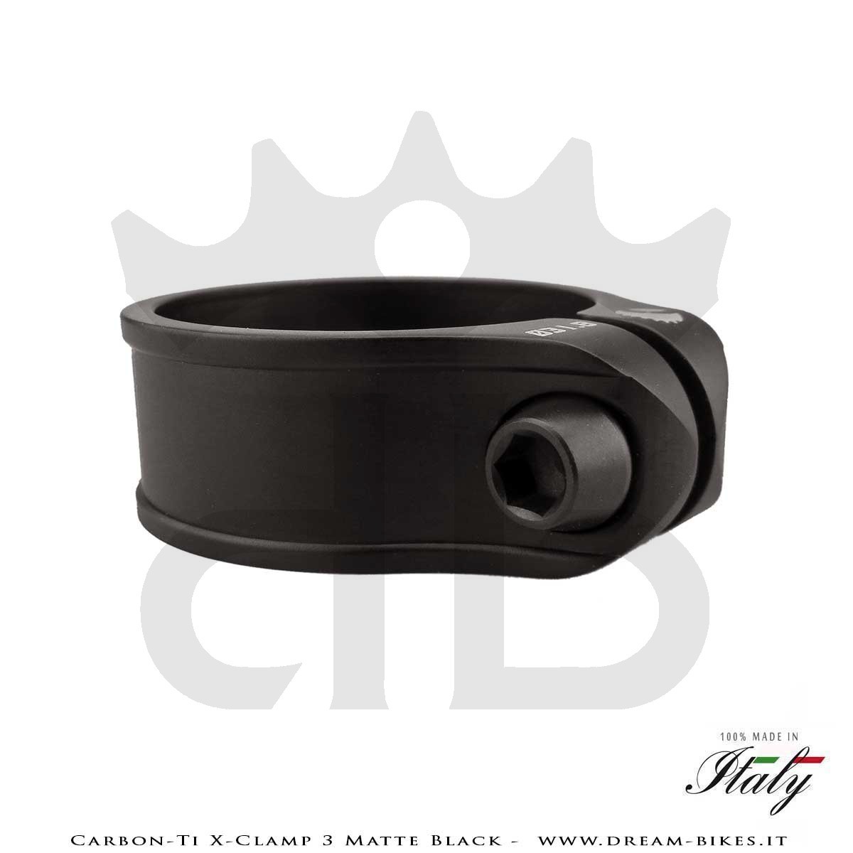 Carbon-Ti X-Clamp 3 Matte Black Ultralight Seatpost Clamp