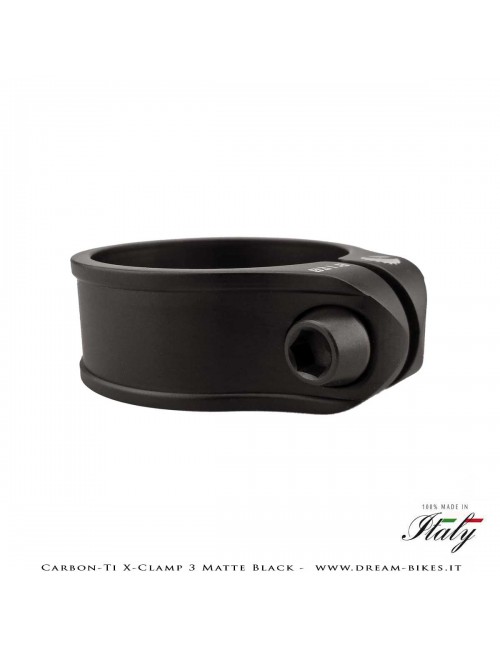 Carbon-Ti X-Clamp 3 Collarino Reggisella Ultraleggero Nero Opaco