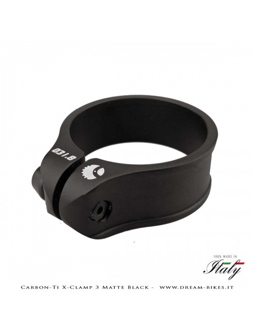 Carbon-Ti X-Clamp 3 Matte Black Ultralight Seatpost Clamp