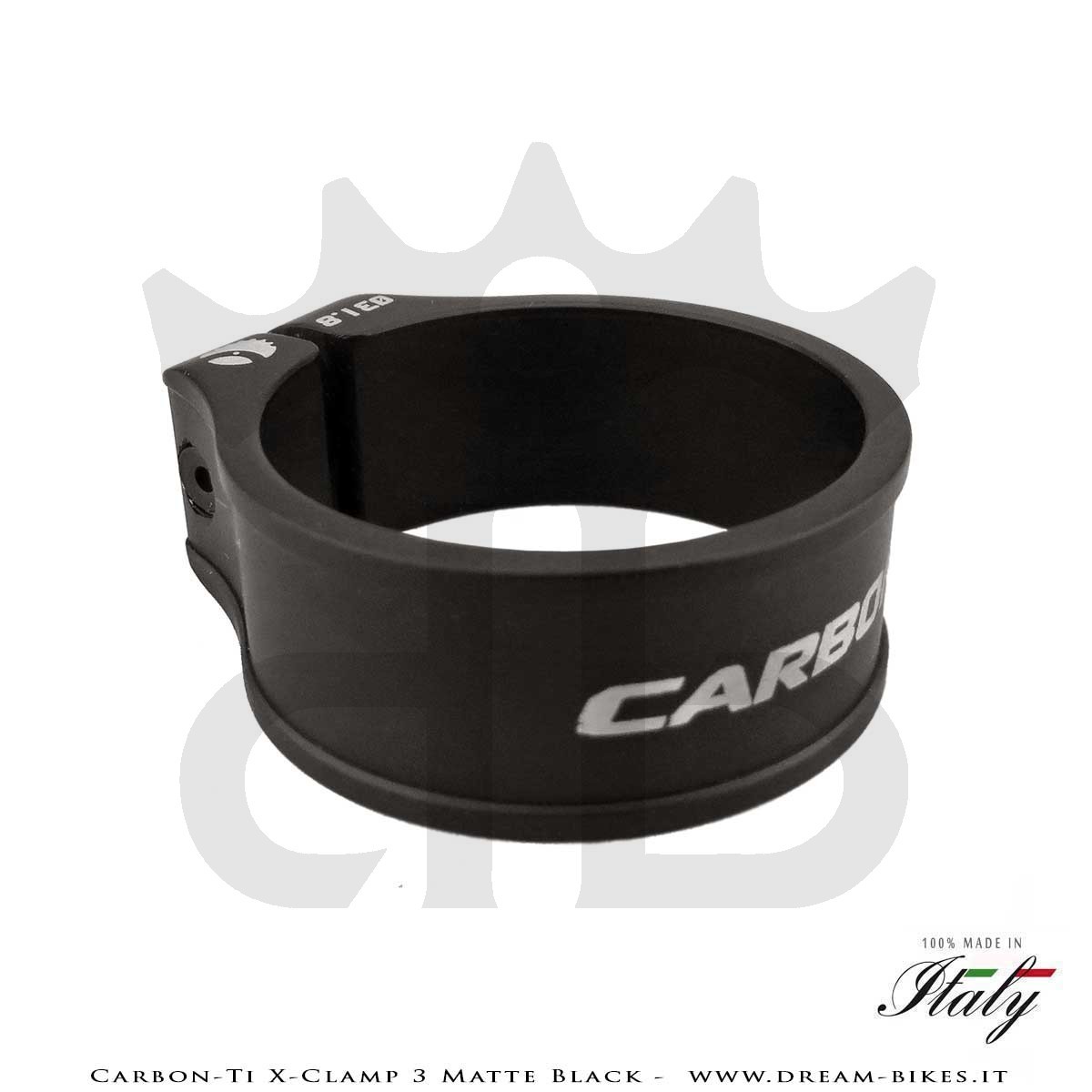 Carbon-Ti X-Clamp 3 Matte Black Ultralight Seatpost Clamp