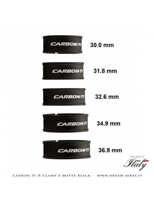 Carbon-Ti X-Clamp 3 Matte Black Ultralight Seatpost Clamp