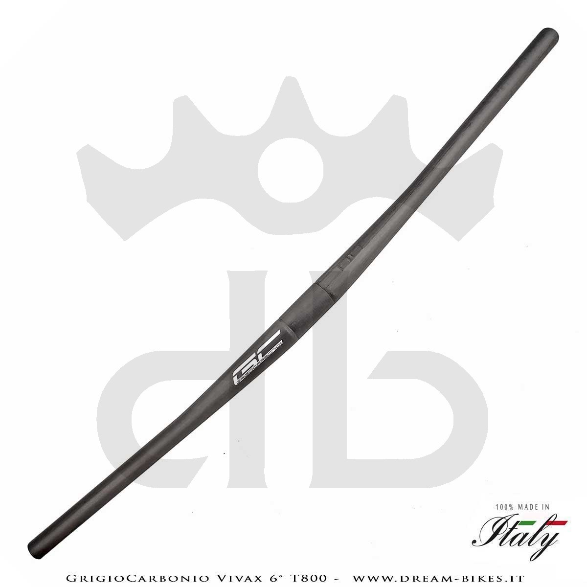 GrigioCarbonio Vivax Flat 6° T800 Curva Manubrio Carbon Ultraleggera 3K o UD