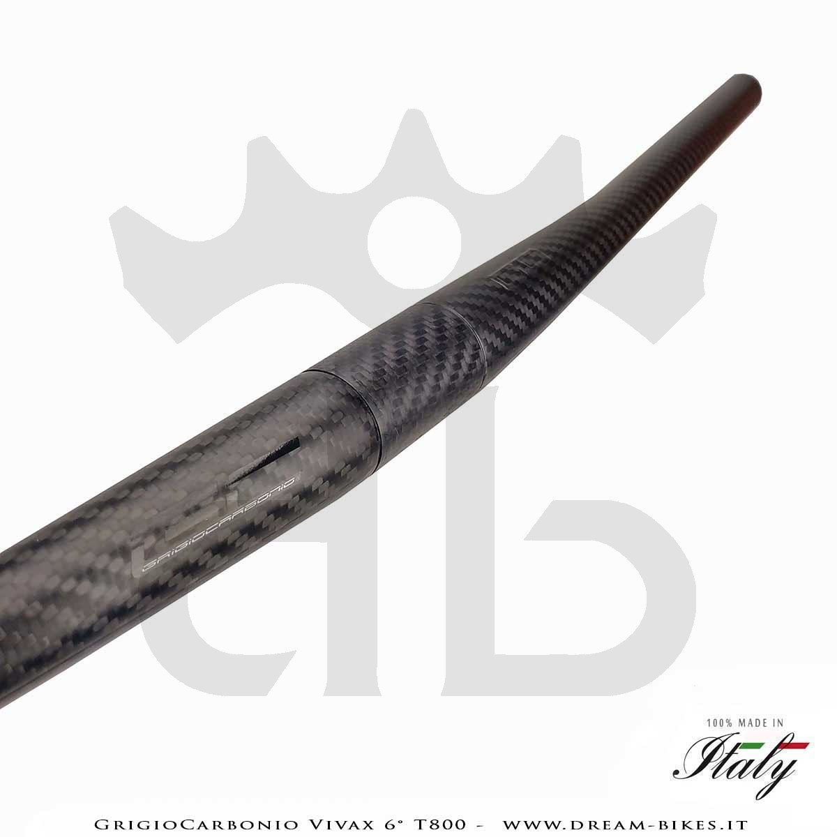 GrigioCarbonio Vivax Flat 6° T800 Curva Manubrio Carbon Ultraleggera 3K o UD