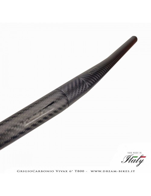 GrigioCarbonio Vivax Flat 6° T800 Curva Manubrio Carbon Ultraleggera 3K o UD