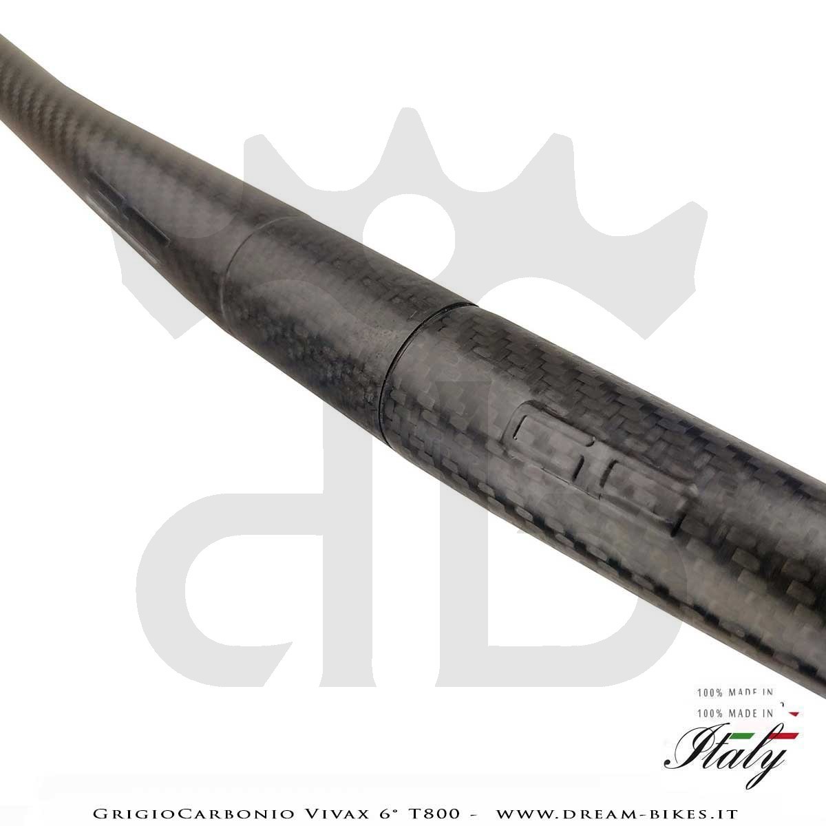 GrigioCarbonio Vivax Flat 6° T800 Curva Manubrio Carbon Ultraleggera 3K o UD