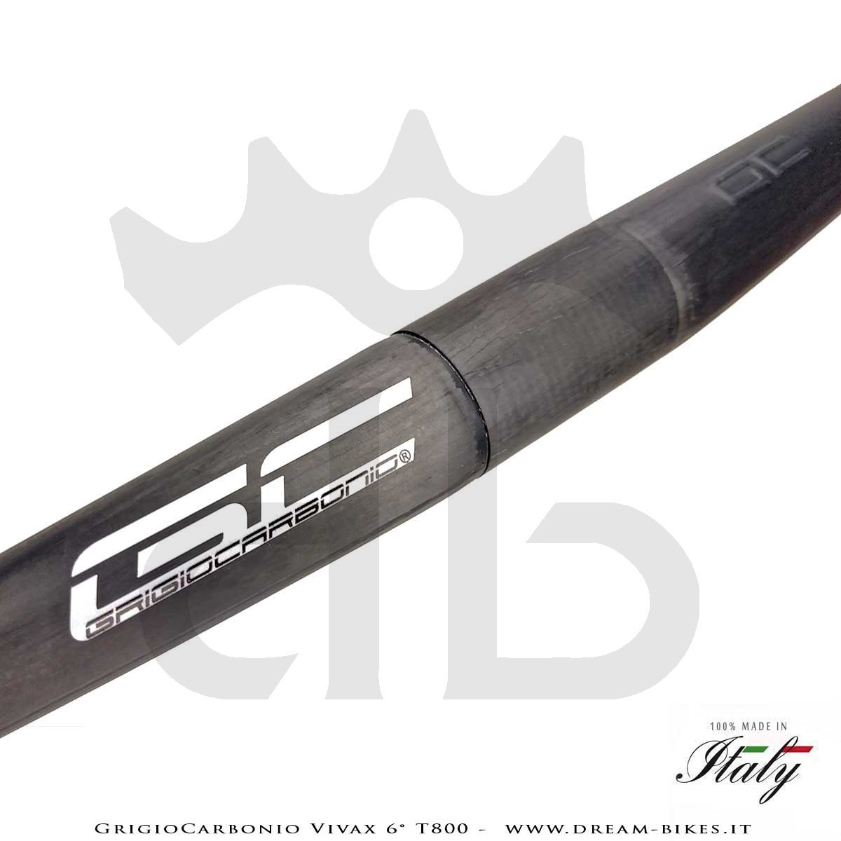 GrigioCarbonio Vivax Flat 6° T800 Curva Manubrio Carbon Ultraleggera 3K o UD