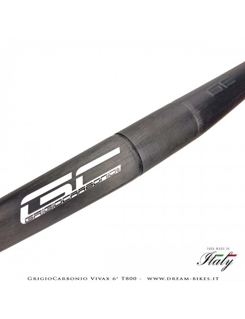 GrigioCarbonio Vivax Flat 6° T800 Curva Manubrio Carbon Ultraleggera 3K o UD