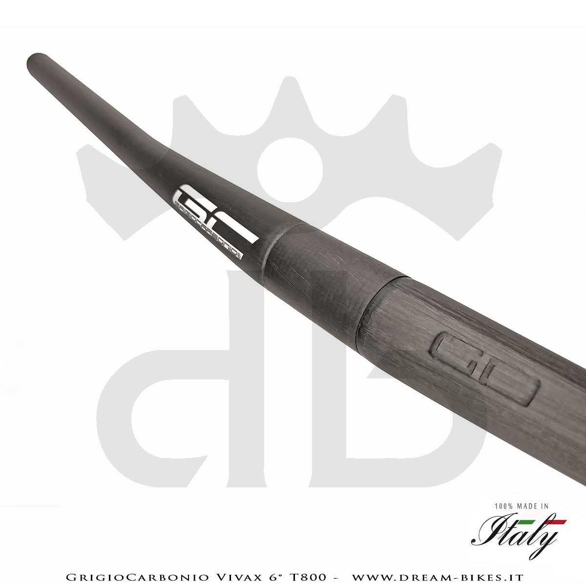 GrigioCarbonio Vivax Flat 6° T800 Curva Manubrio Carbon Ultraleggera 3K o UD
