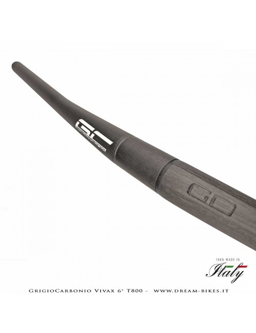GrigioCarbonio Vivax Flat 6° T800 Curva Manubrio Carbon Ultraleggera 3K o UD
