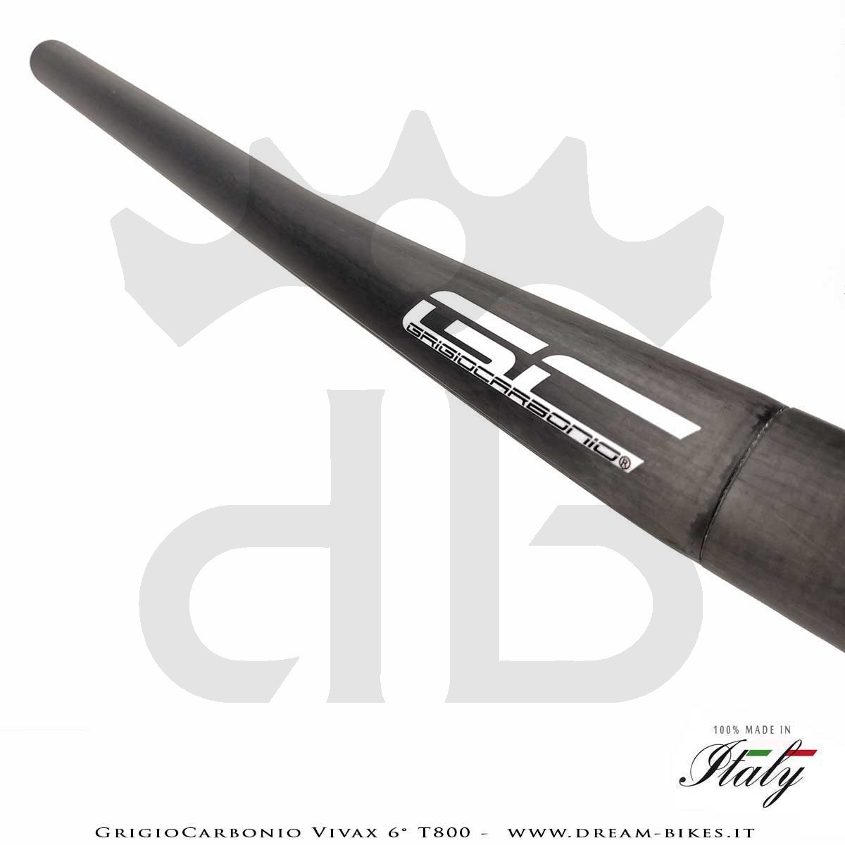 GrigioCarbonio Vivax Flat 6° T800 Curva Manubrio Carbon Ultraleggera 3K o UD