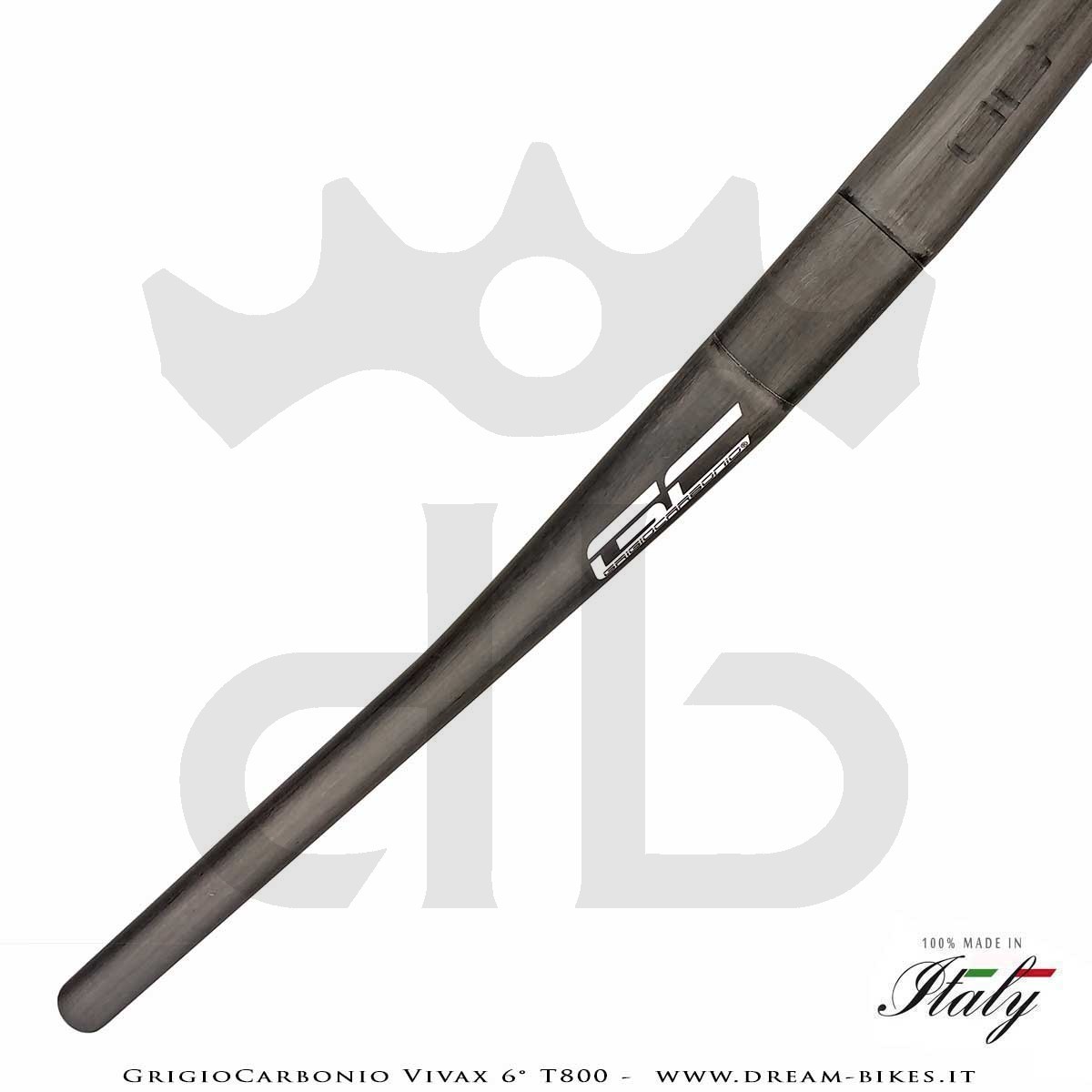 GrigioCarbonio Vivax Flat 6° T800 Curva Manubrio Carbon Ultraleggera 3K o UD