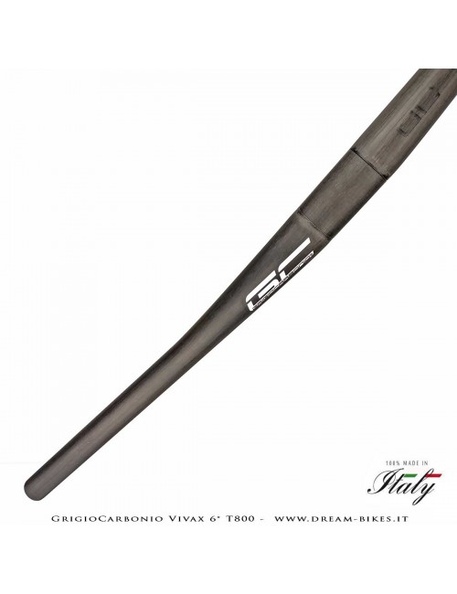 GrigioCarbonio Vivax Flat 6° T800 Curva Manubrio Carbon Ultraleggera 3K o UD