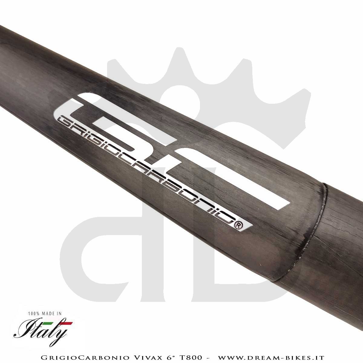 GrigioCarbonio Vivax Flat 6° T800 Curva Manubrio Carbon Ultraleggera 3K o UD