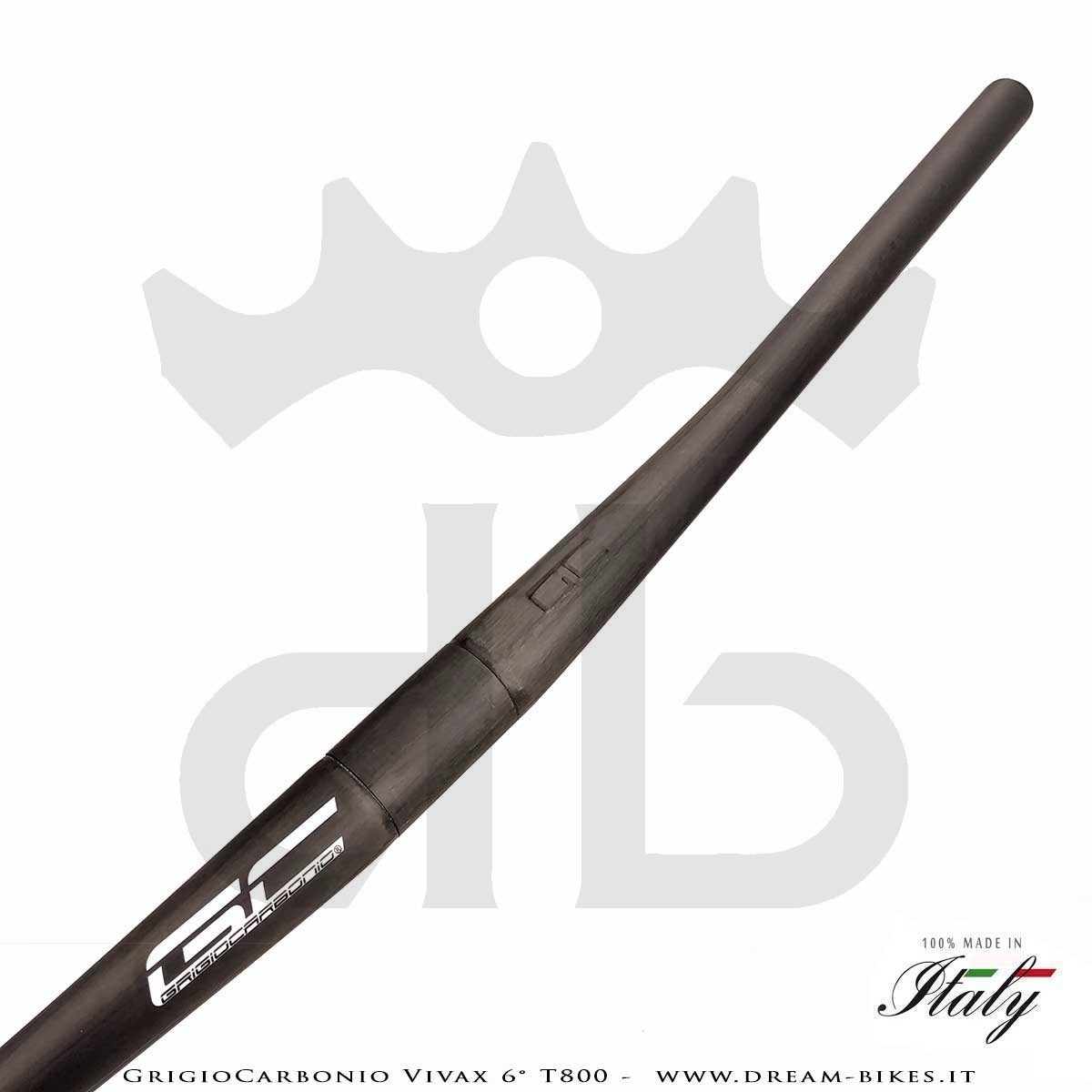 GrigioCarbonio Vivax Flat 6° T800 Curva Manubrio Carbon Ultraleggera 3K o UD