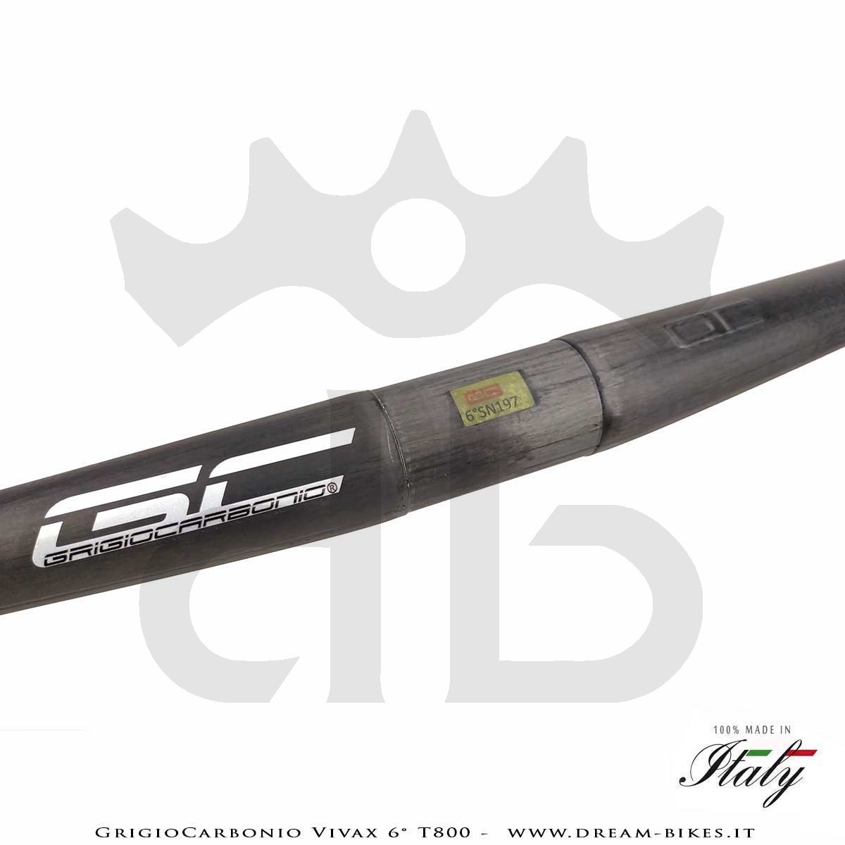 GrigioCarbonio Vivax Flat 6° T800 Curva Manubrio Carbon Ultraleggera 3K o UD