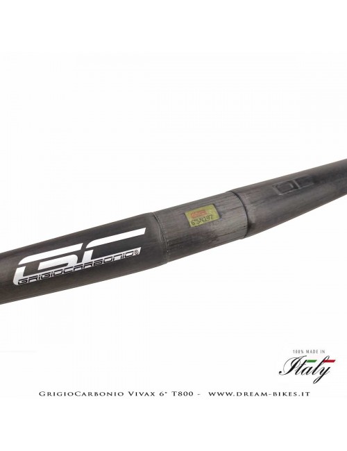 GrigioCarbonio Vivax Flat 6° T800 Curva Manubrio Carbon Ultraleggera 3K o UD