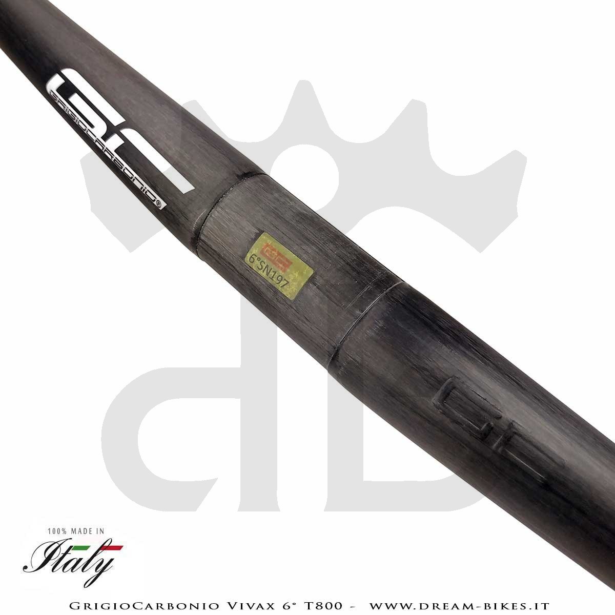 GrigioCarbonio Vivax Flat 6° T800 Curva Manubrio Carbon Ultraleggera 3K o UD