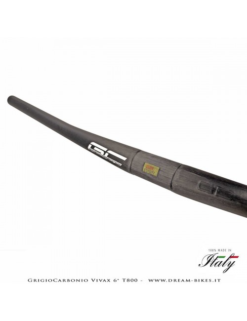 GrigioCarbonio Vivax Flat 6° T800 Curva Manubrio Carbon Ultraleggera 3K o UD