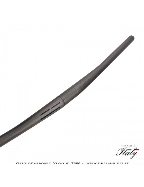 GrigioCarbonio Vivax Flat 6° T800 Curva Manubrio Carbon Ultraleggera 3K o UD
