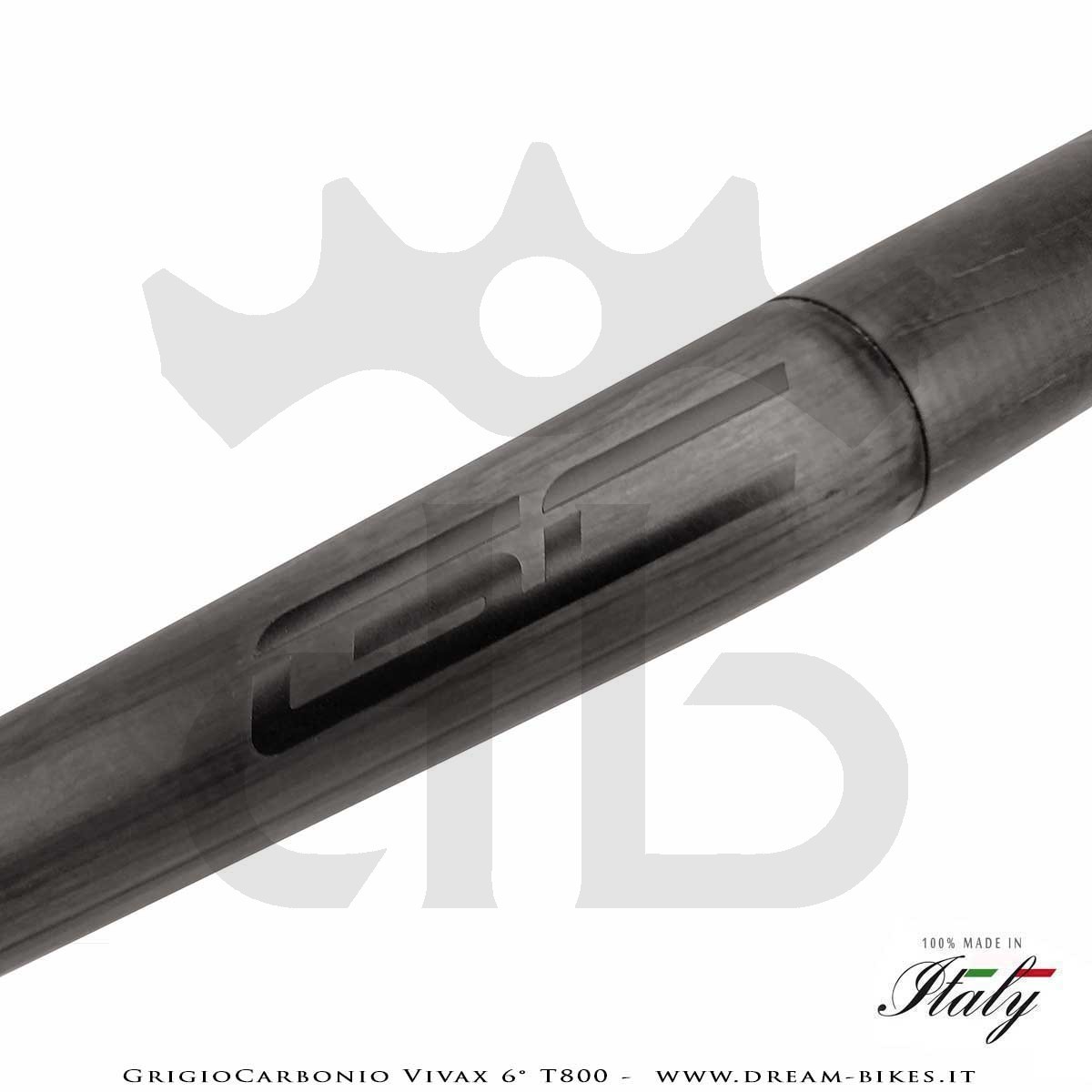 GrigioCarbonio Vivax Flat 6° T800 Curva Manubrio Carbon Ultraleggera 3K o UD