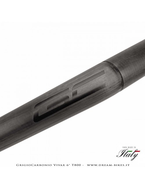 GrigioCarbonio Vivax Flat 6° T800 Curva Manubrio Carbon Ultraleggera 3K o UD