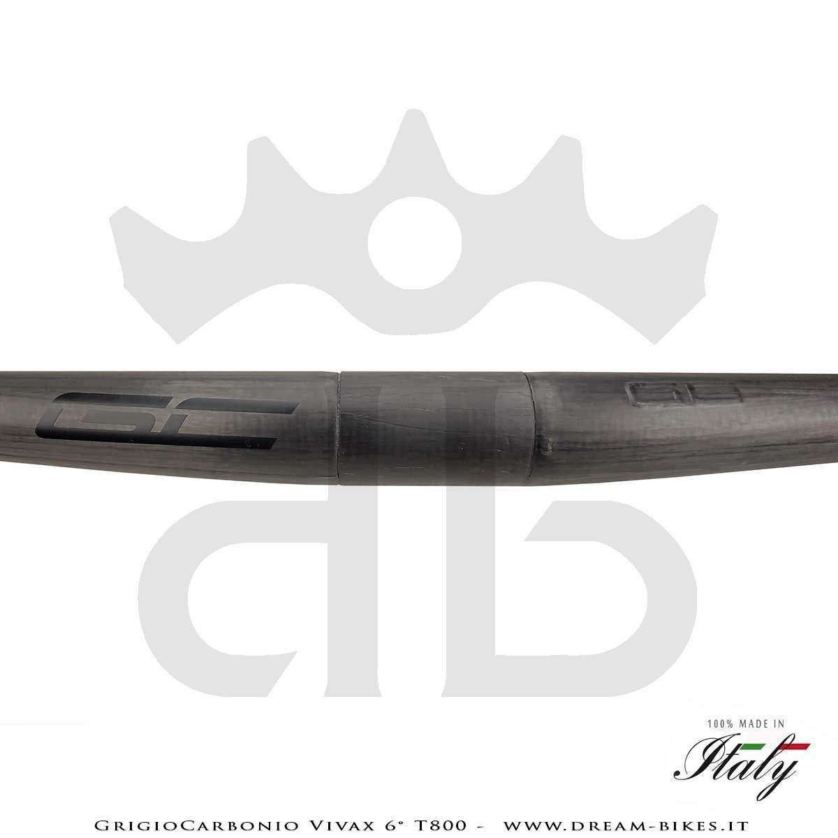 GrigioCarbonio Vivax Flat 6° T800 Curva Manubrio Carbon Ultraleggera 3K o UD