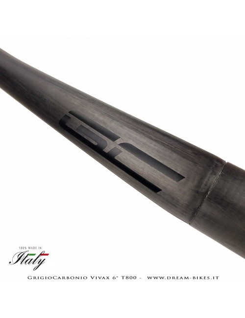 GrigioCarbonio Vivax Flat 6° T800 Curva Manubrio Carbon Ultraleggera 3K o UD