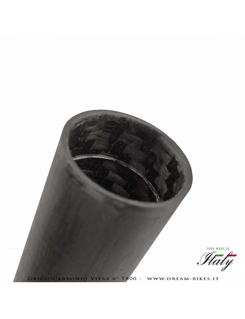 GrigioCarbonio Vivax Flat 6° T800 Curva Manubrio Carbon Ultraleggera 3K o UD