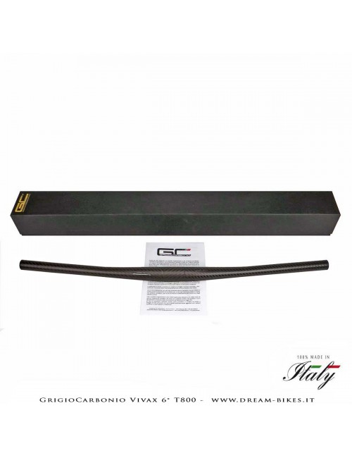 GrigioCarbonio Vivax Flat 6° T800 Curva Manubrio Carbon Ultraleggera 3K o UD