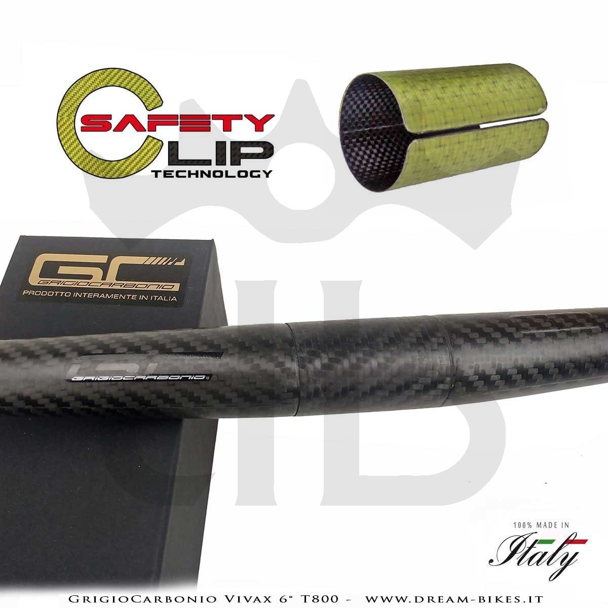 GrigioCarbonio Vivax 6° T800 Ultralight Carbon Handlebar 3K or UD