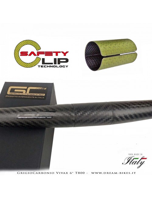 GrigioCarbonio Vivax Flat 6° T800 Curva Manubrio Carbon Ultraleggera 3K o UD