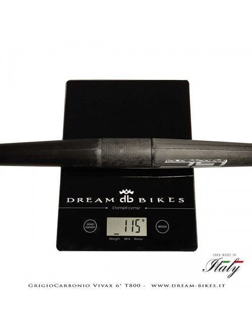 GrigioCarbonio Vivax Flat 6° T800 Curva Manubrio Carbon Ultraleggera 3K o UD