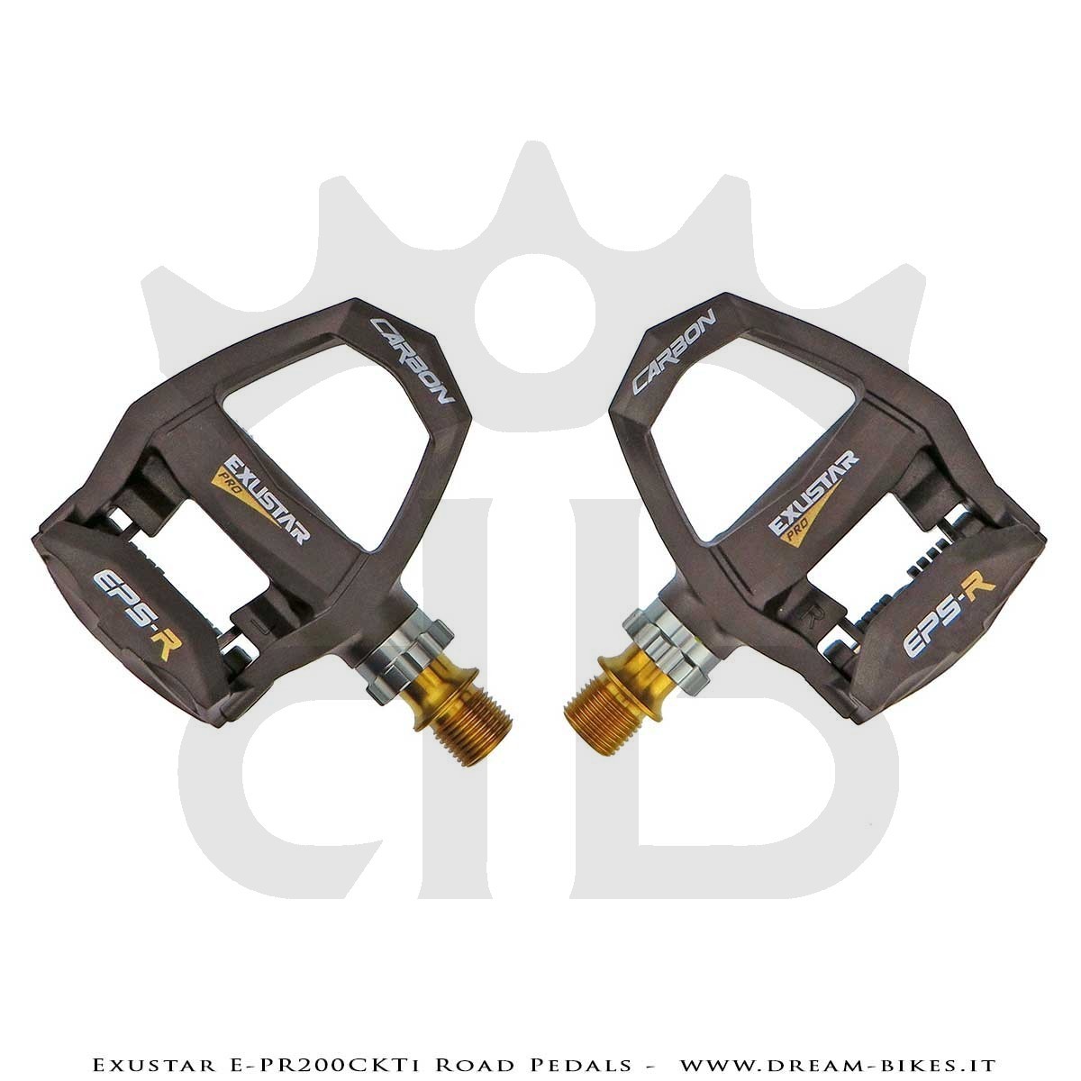 Exustar E-PR200CKTi Pedali Carbon-Titanio Ultraleggeri 186 gr.