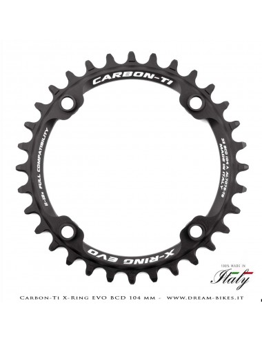 Carbon-Ti X-Ring Evo BCD 104 mm Mono-Corona Ultraleggera In Alluminio