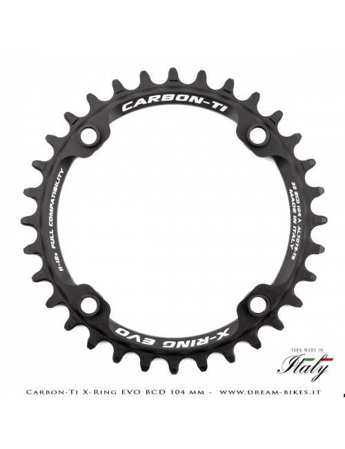 Carbon-Ti X-Ring Evo BCD 104 mm Mono-Corona Ultraleggera In Alluminio