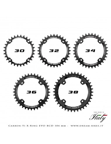 Carbon-Ti X-Ring Evo BCD 104 mm Mono-Corona Ultraleggera In Alluminio