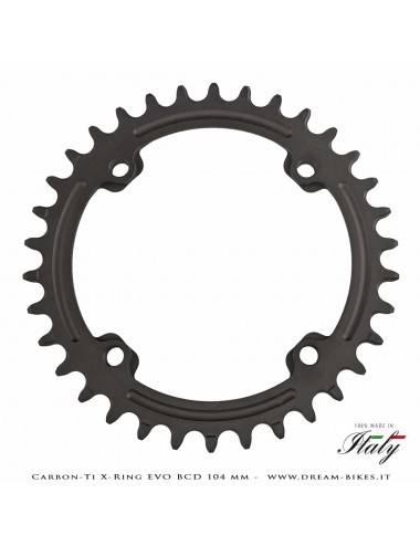 Carbon-Ti X-Ring Evo BCD 104 mm Mono-Corona Ultraleggera In Alluminio