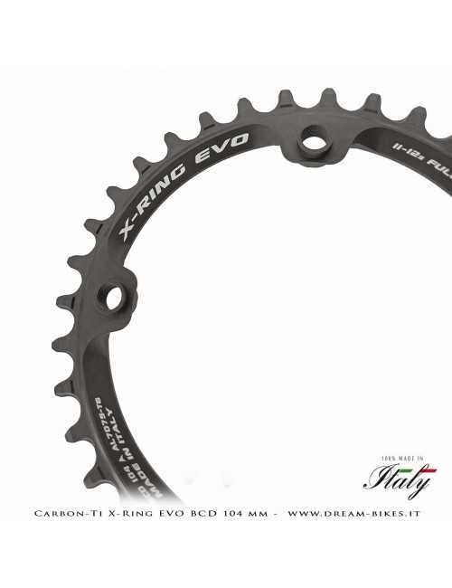 Carbon-Ti X-Ring Evo BCD 104 mm Mono-Corona Ultraleggera In Alluminio