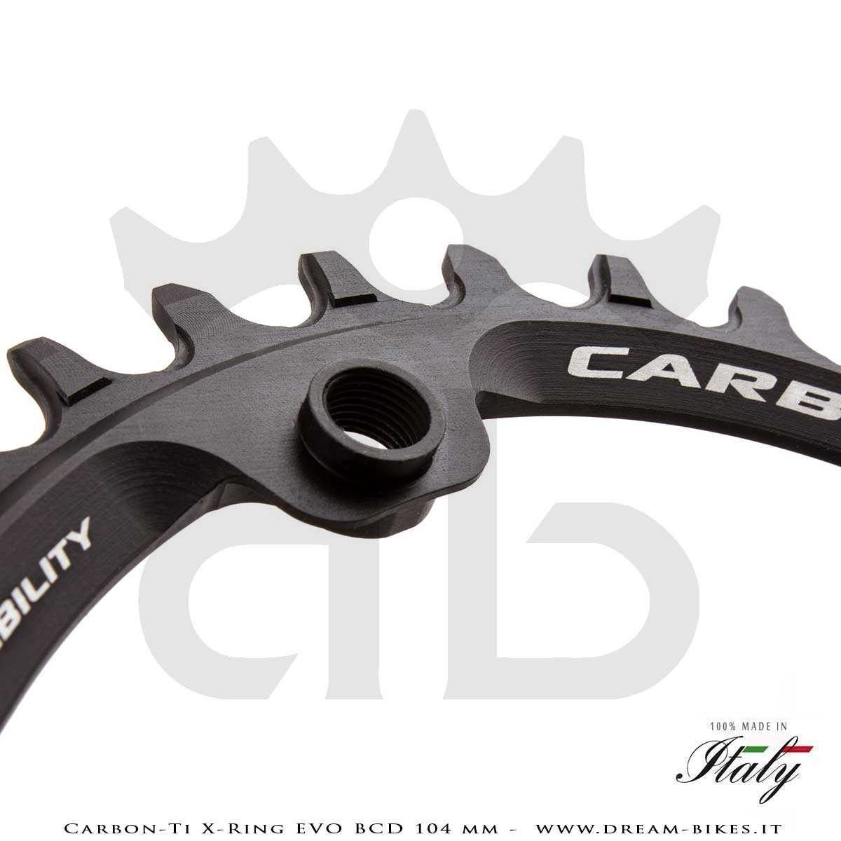 Carbon-Ti X-Ring Evo BCD 104 mm Mono-Corona Ultraleggera In Alluminio