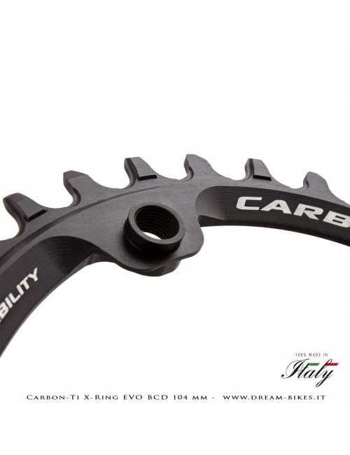 Carbon-Ti X-Ring Evo BCD 104 mm Mono-Corona Ultraleggera In Alluminio