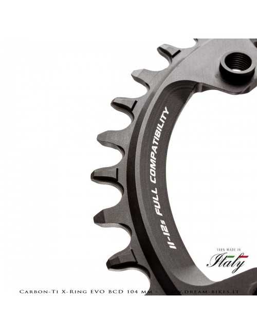 Carbon-Ti X-Ring Evo BCD 104 mm Mono-Corona Ultraleggera In Alluminio