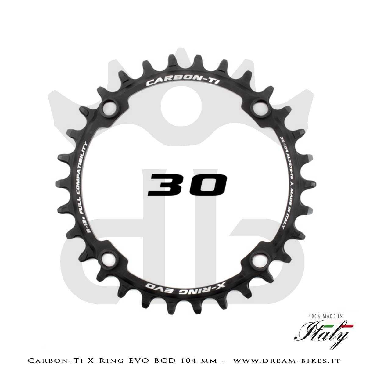 Carbon-Ti X-Ring Evo BCD 104 mm Mono-Corona Ultraleggera In Alluminio
