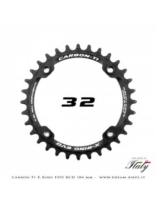 Carbon-Ti X-Ring Evo BCD 104 mm Mono-Corona Ultraleggera In Alluminio