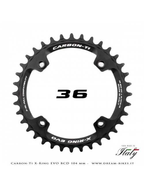 Carbon-Ti X-Ring Evo BCD 104 mm Mono-Corona Ultraleggera In Alluminio