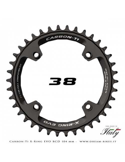 Carbon-Ti X-Ring Evo BCD 104 mm Mono-Corona Ultraleggera In Alluminio