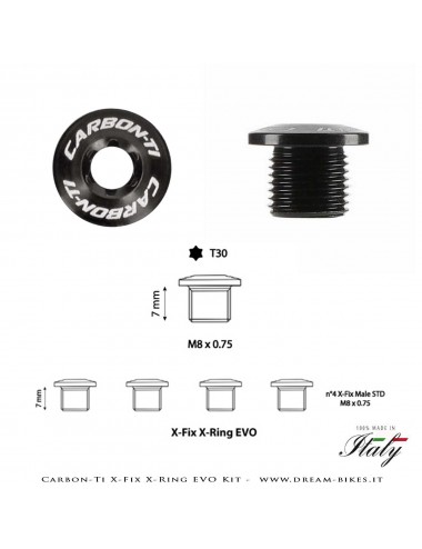 Carbon-Ti X-Fix X-Ring EVO Kit Bussole Corona Ultraleggere
