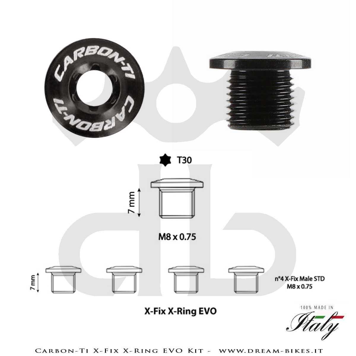 Carbon-Ti X-Fix X-Ring EVO Kit Bussole Corona Ultraleggere