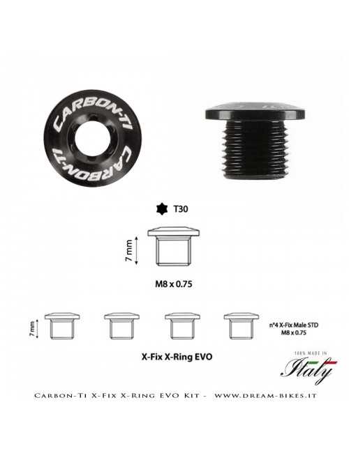 Carbon-Ti X-Fix X-Ring EVO Kit Bussole Corona Ultraleggere