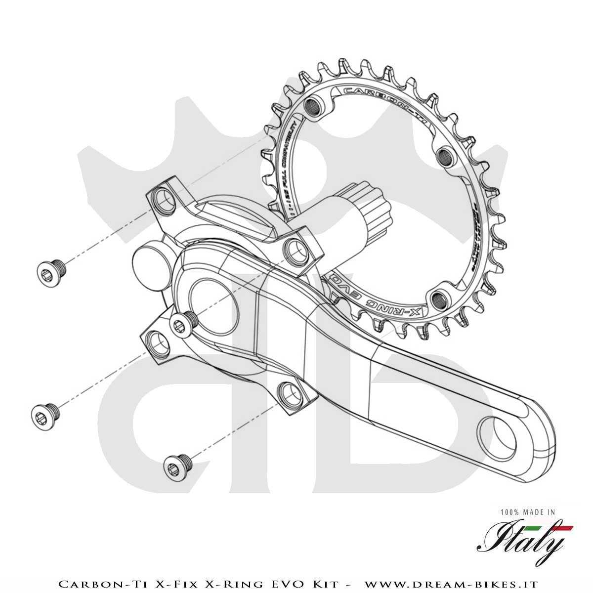 Carbon-Ti X-Fix X-Ring EVO Kit Bussole Corona Ultraleggere